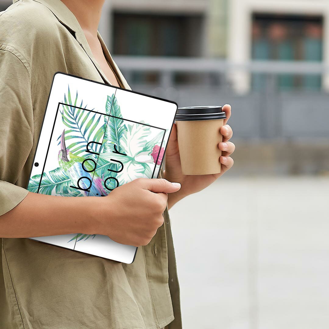 Surface Pro11(2024) / Pro10(for Business) / Pro9(2022) 共通対応 背面 保護 デザイン スキンシール Pro8/ProX 各種対応 011163 ボタニカル 鳥 花
