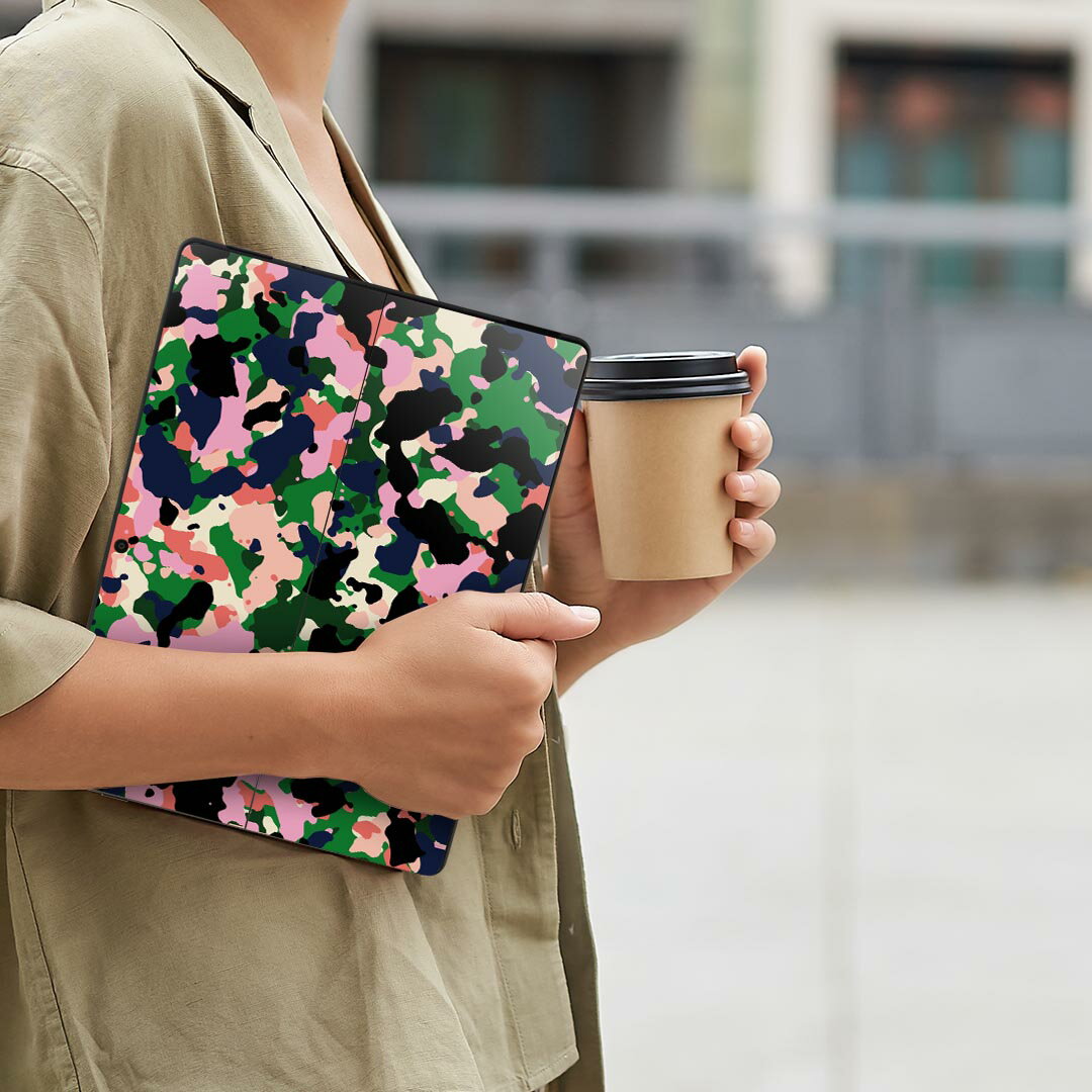 Surface Pro11(2024) / Pro10(for Business) / Pro9(2022) 共通対応 背面 保護 デザイン スキンシール Pro8/ProX 各種対応 011572 迷彩 模様 カモフラ