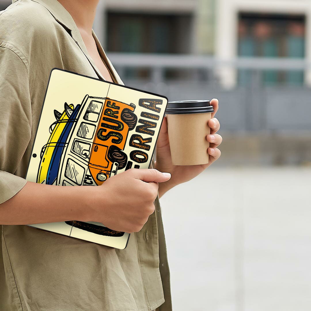 Surface Pro11(2024) / Pro10(for Business) / Pro9(2022) 共通対応 背面 保護 デザイン スキンシール Pro8/ProX 各種対応 014313 カリフォルニア サーフィン 3