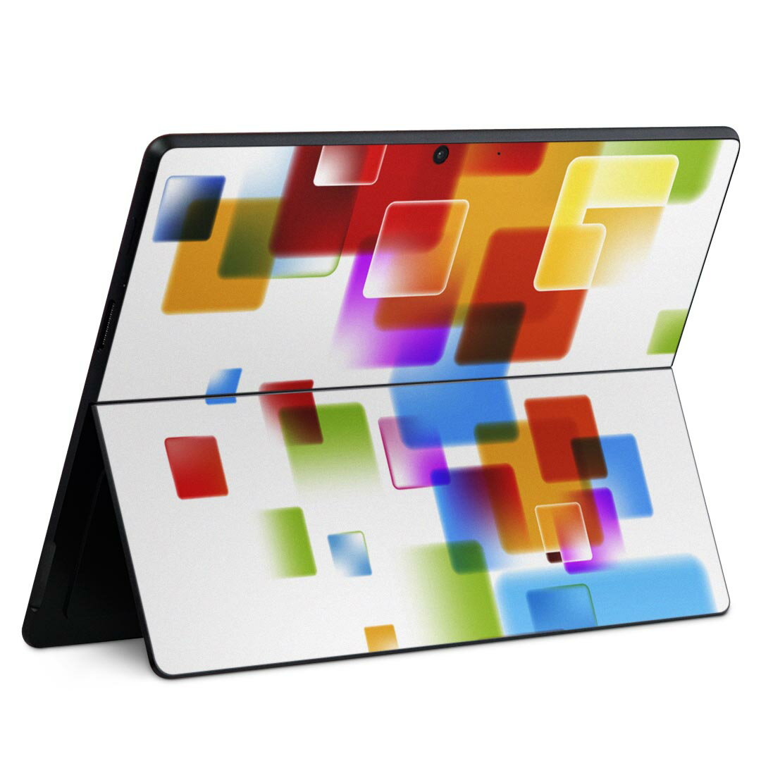 Surface Pro11(2024) / Pro10(for Business) / Pro9(2022) 共通対応 背面 保護 デザイン スキンシール Pro8/ProX 各種対応 002072 カラフル シンプル