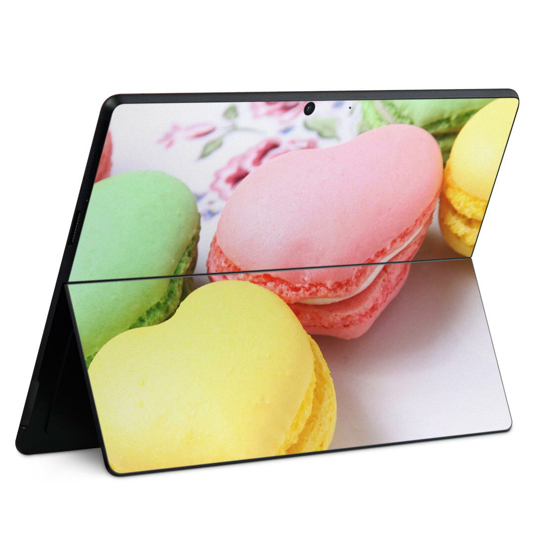 Surface Pro11(2024) / Pro10(for Business) / Pro9(2022) 共通対応 背面 保護 デザイン スキンシール Pro8/ProX 各種対応 002672 マカロン カラフル 写真