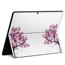 Surface Pro11(2024) / Pro10(for Business) / Pro9(2022) 共通対応 背面 保護 デザイン スキンシール Pro8/ProX 各種対応 020632 マスクデザイン 桜 吹雪 春