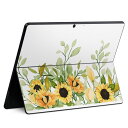 Surface Pro11(2024) / Pro10(for Business) / Pro9(2022) 共通対応 背面 保護 デザイン スキンシール Pro8/ProX 各種対応 020796 夏 花 向日葵
