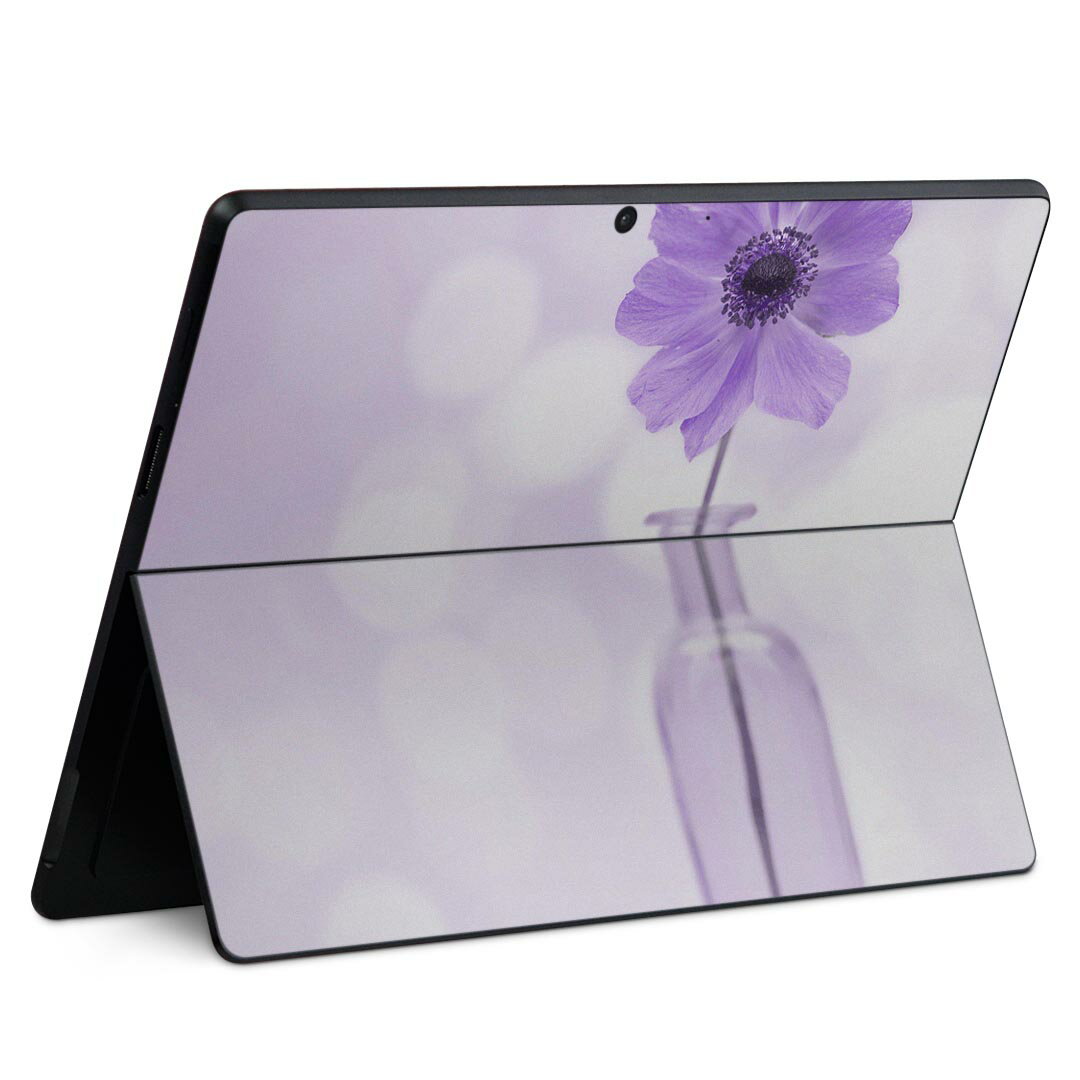 Surface Pro11(2024) / Pro10(for Business) / Pro9(2022) 共通対応 背面 保護 デザイン スキンシール Pro8/ProX 各種対応 023165 花 フラワー キラキラ