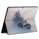 Surface Pro11(2024) / Pro10(for Business) / Pro9(2022) 共通対応 背面 保護 デザイン スキンシール Pro8/ProX 各種対応 023566 雪 自転車