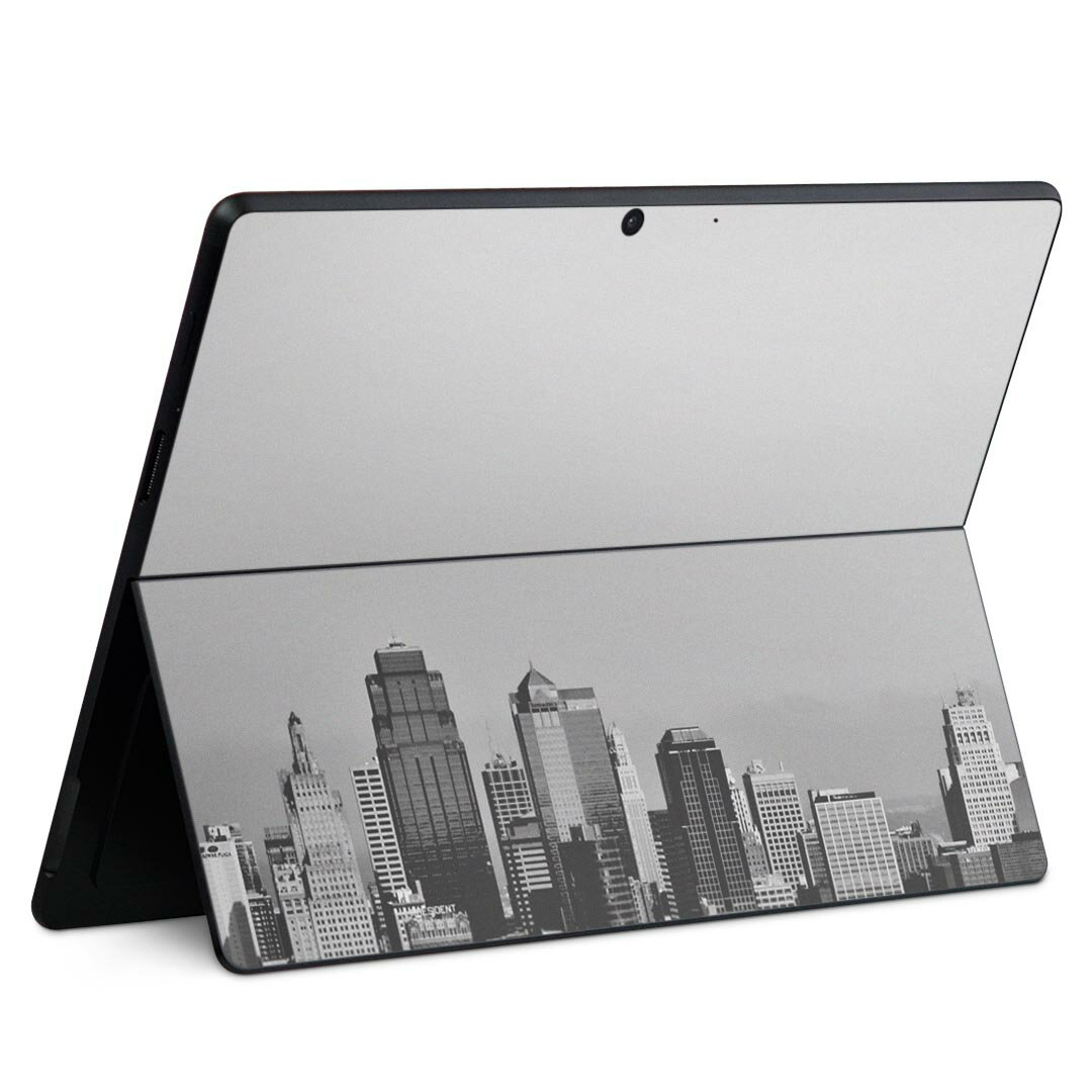 Surface Pro11(2024) / Pro10(for Business) / Pro9(2022) 共通対応 背面 保護 デザイン スキンシール Pro8/ProX 各種対応 023805 都市 風景 モノクロ 写真