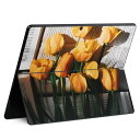 Surface Pro11(2024) / Pro10(for Business) / Pro9(2022) 共通対応 背面 保護 デザイン スキンシール Pro8/ProX 各種対応 023918 花 フラワー チューリップ