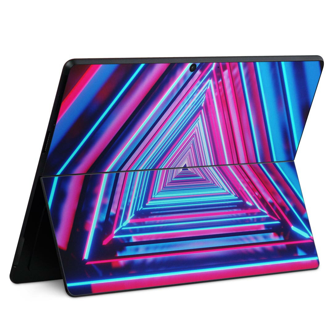 Surface Pro11(2024) / Pro10(for Business) / Pro9(2022) 共通対応 背面 保護 デザイン スキンシール Pro8/ProX 各種対応 023921 ネオン 派手