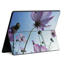 Surface Pro11(2024) / Pro10(for Business) / Pro9(2022) 共通対応 背面 保護 デザイン スキンシール Pro8/ProX 各種対応 025826 花 コスモス 秋 空