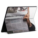 Surface Pro11(2024) / Pro10(for Business) / Pro9(2022) 共通対応 背面 保護 デザイン スキンシール Pro8/ProX 各種対応 025972 新聞 ニュースペーパー 英語