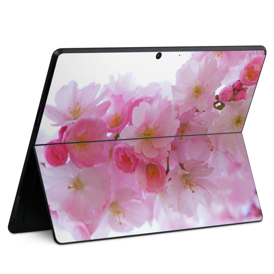 Surface Pro11(2024) / Pro10(for Business) / Pro9(2022) 共通対応 背面 保護 デザイン スキンシール Pro8/ProX 各種対応 025977 花 桜 日本 木