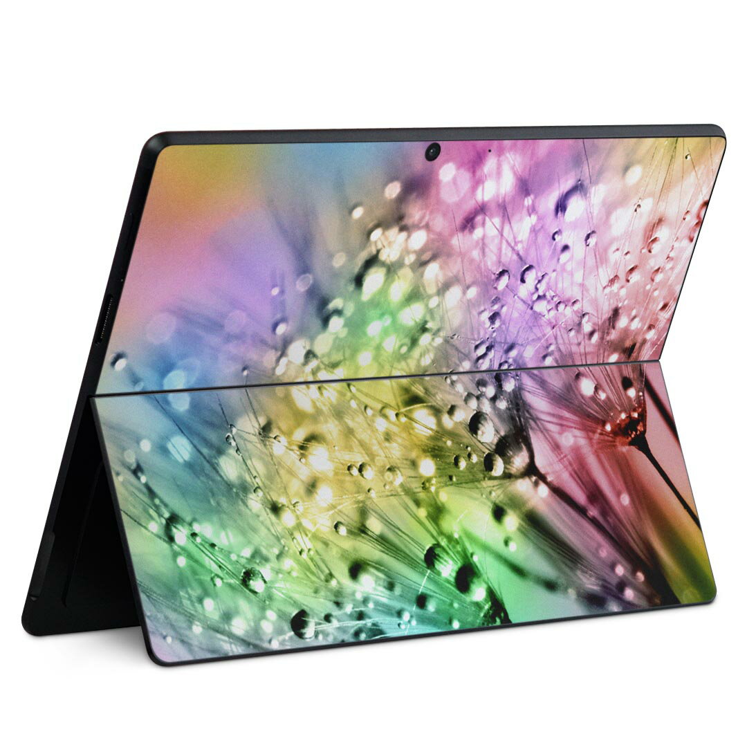 Surface Pro11(2024) / Pro10(for Business) / Pro9(2022) 共通対応 背面 保護 デザイン スキンシール Pro8/ProX 各種対応 026099 花 たんぽぽ カラフル