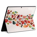Surface Pro11(2024) / Pro10(for Business) / Pro9(2022) 共通対応 背面 保護 デザイン スキンシール Pro8/ProX 各種対応 033403 秋 葉っぱ