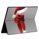 Surface Pro11(2024) / Pro10(for Business) / Pro9(2022) 共通対応 背面 保護 デザイン スキンシール Pro8/ProX 各種対応 033422 サンタ 帽子 マフラー