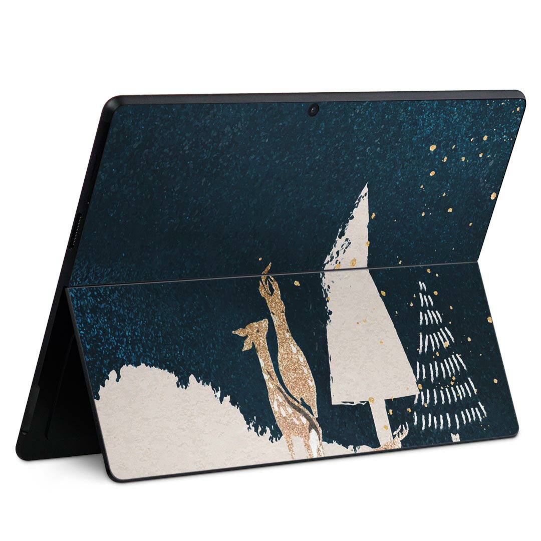 Surface Pro11(2024) / Pro10(for Business) / Pro9(2022) 共通対応 背面 保護 デザイン スキンシール Pro8/ProX 各種対応 033463 冬 森 鹿