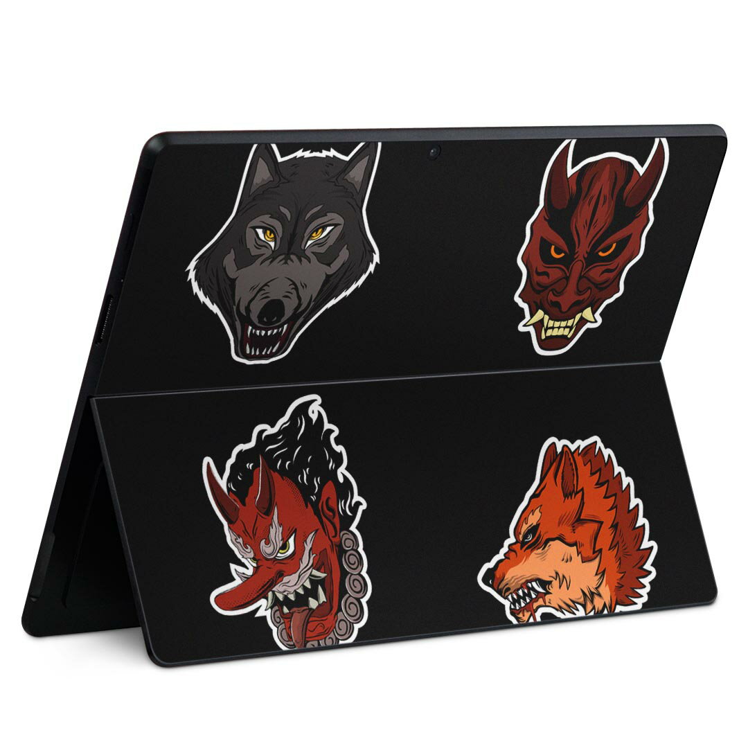 Surface Pro11(2024) / Pro10(for Business) / Pro9(2022) 共通対応 背面 保護 デザイン スキンシール Pro8/ProX 各種対応 033474 サンタ サンタクロース