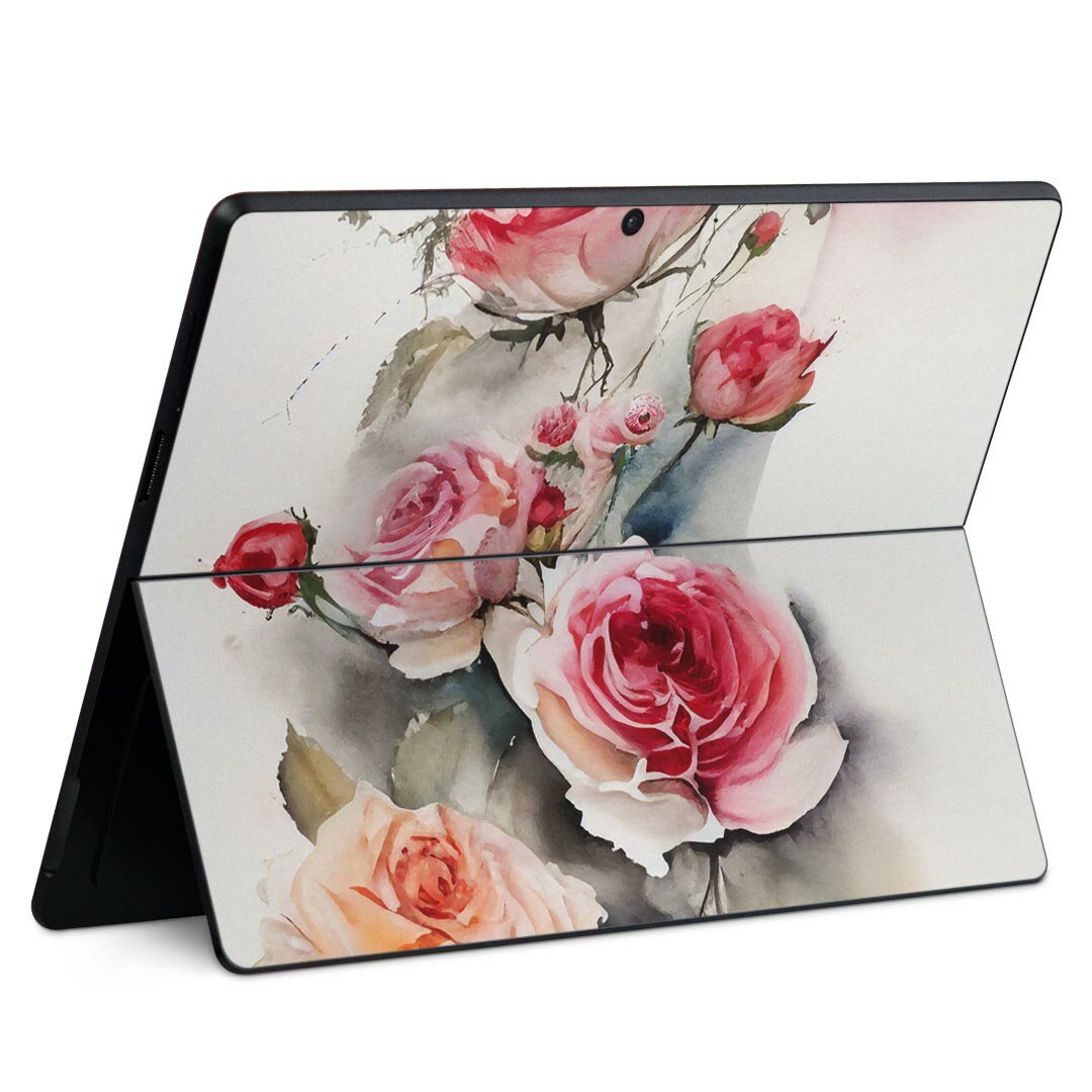 Surface Pro11(2024) / Pro10(for Business) / Pro9(2022) 共通対応 背面 保護 デザイン スキンシール Pro8/ProX 各種対応 033520 花 フラワー