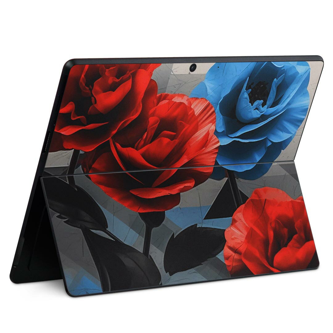 Surface Pro11(2024) / Pro10(for Business) / Pro9(2022) 共通対応 背面 保護 デザイン スキンシール Pro8/ProX 各種対応 033649 花 flower