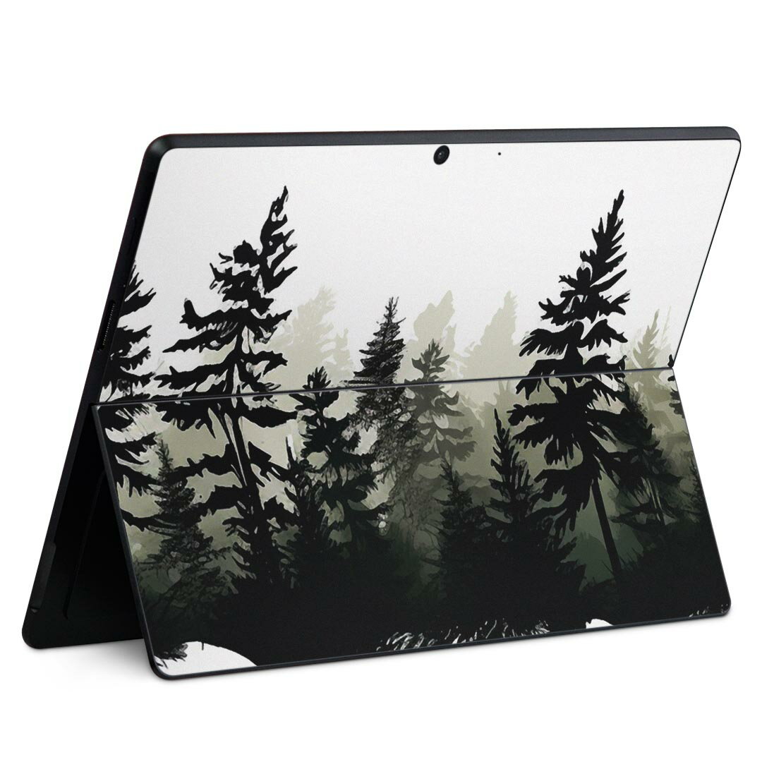 Surface Pro11(2024) / Pro10(for Business) / Pro9(2022) 共通対応 背面 保護 デザイン スキンシール Pro8/ProX 各種対応 033658 木 森