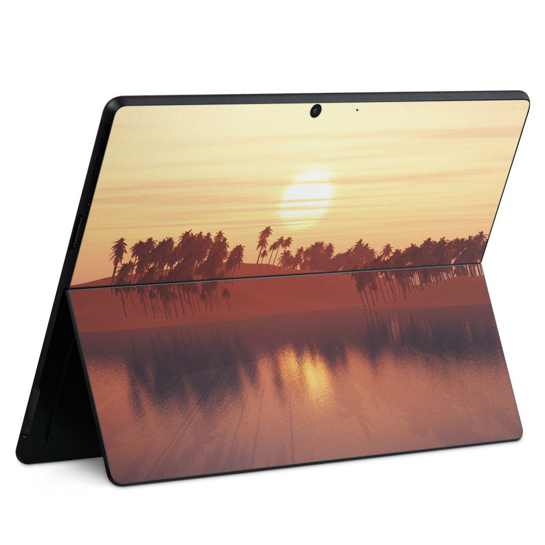 Surface Pro11(2024) / Pro10(for Business) / Pro9(2022) 共通対応 背面 保護 デザイン スキンシール Pro8/ProX 各種対応 033706 ヤシの木 海