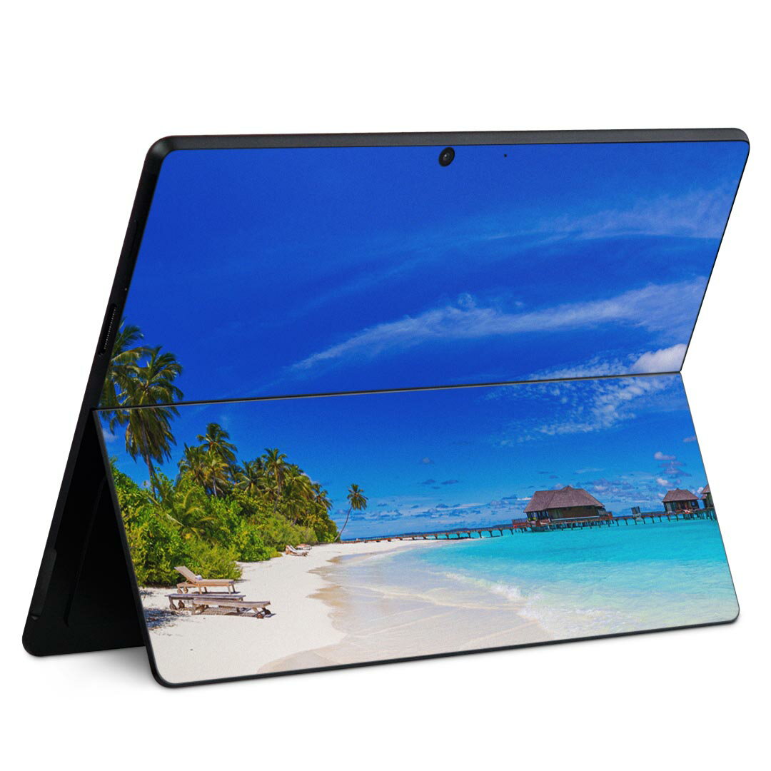 Surface Pro11(2024) / Pro10(for Business) / Pro9(2022) 共通対応 背面 保護 デザイン スキンシール Pro8/ProX 各種対応 033725 南の島 海