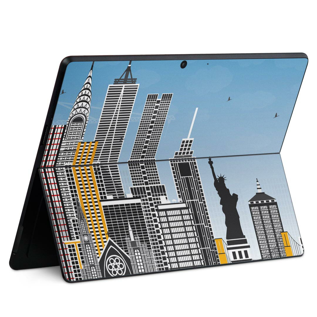 Surface Pro11(2024) / Pro10(for Business) / Pro9(2022) 共通対応 背面 保護 デザイン スキンシール Pro8/ProX 各種対応 033747 建物 街並み