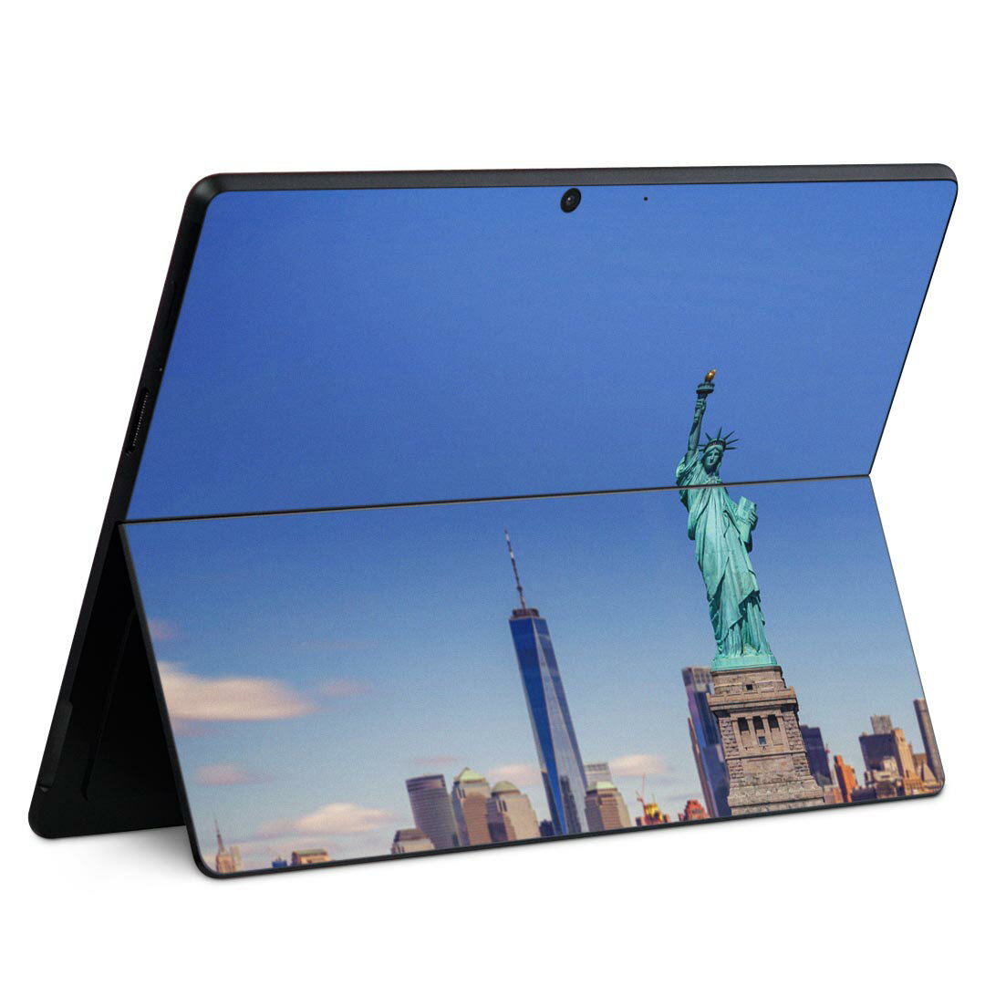 Surface Pro11(2024) / Pro10(for Business) / Pro9(2022) 共通対応 背面 保護 デザイン スキンシール Pro8/ProX 各種対応 033833 自由の女神 アメリカ