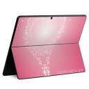 Surface Pro11(2024) / Pro10(for Business) / Pro9(2022) 共通対応 背面 保護 デザイン スキンシール Pro8/ProX 各種対応 004938 ハート ピンク バレンタイン