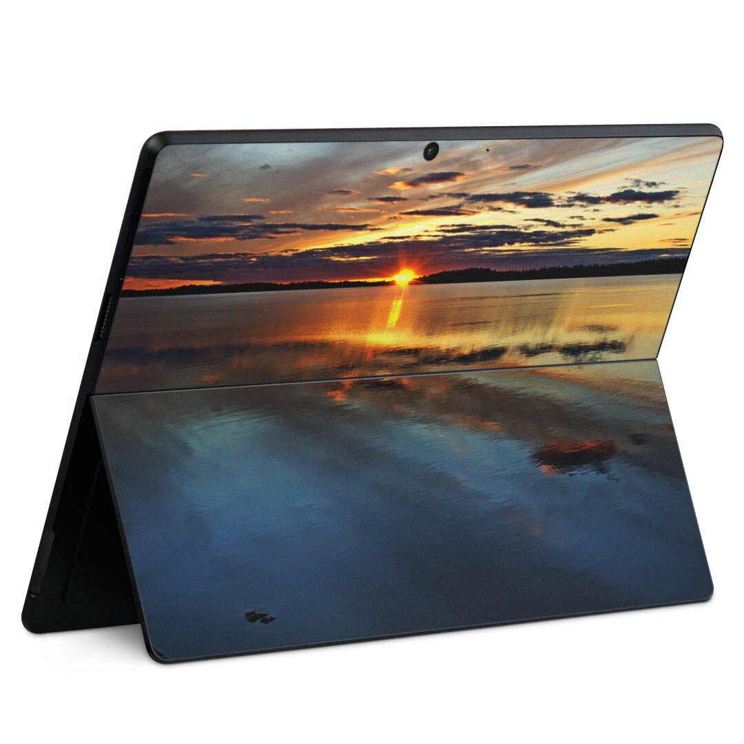 Surface Pro11(2024) / Pro10(for Business) / Pro9(2022) 共通対応 背面 保護 デザイン スキンシール Pro8/ProX 各種対応 006348 写真 海 空 夕日