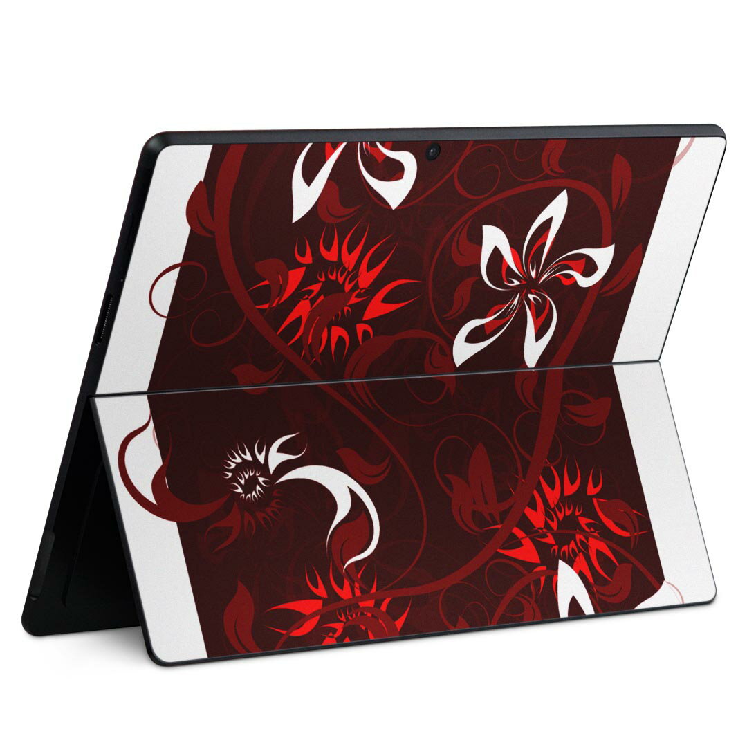 Surface Pro11(2024) / Pro10(for Business) / Pro9(2022) 共通対応 背面 保護 デザイン スキンシール Pro8/ProX 各種対応 006361 花