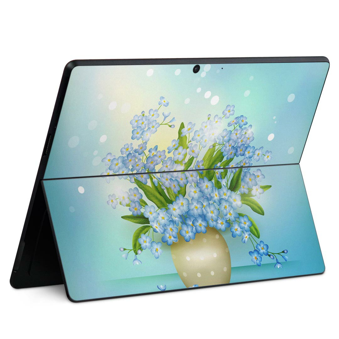 Surface Pro11(2024) / Pro10(for Business) / Pro9(2022) 共通対応 背面 保護 デザイン スキンシール Pro8/ProX 各種対応 006559 花