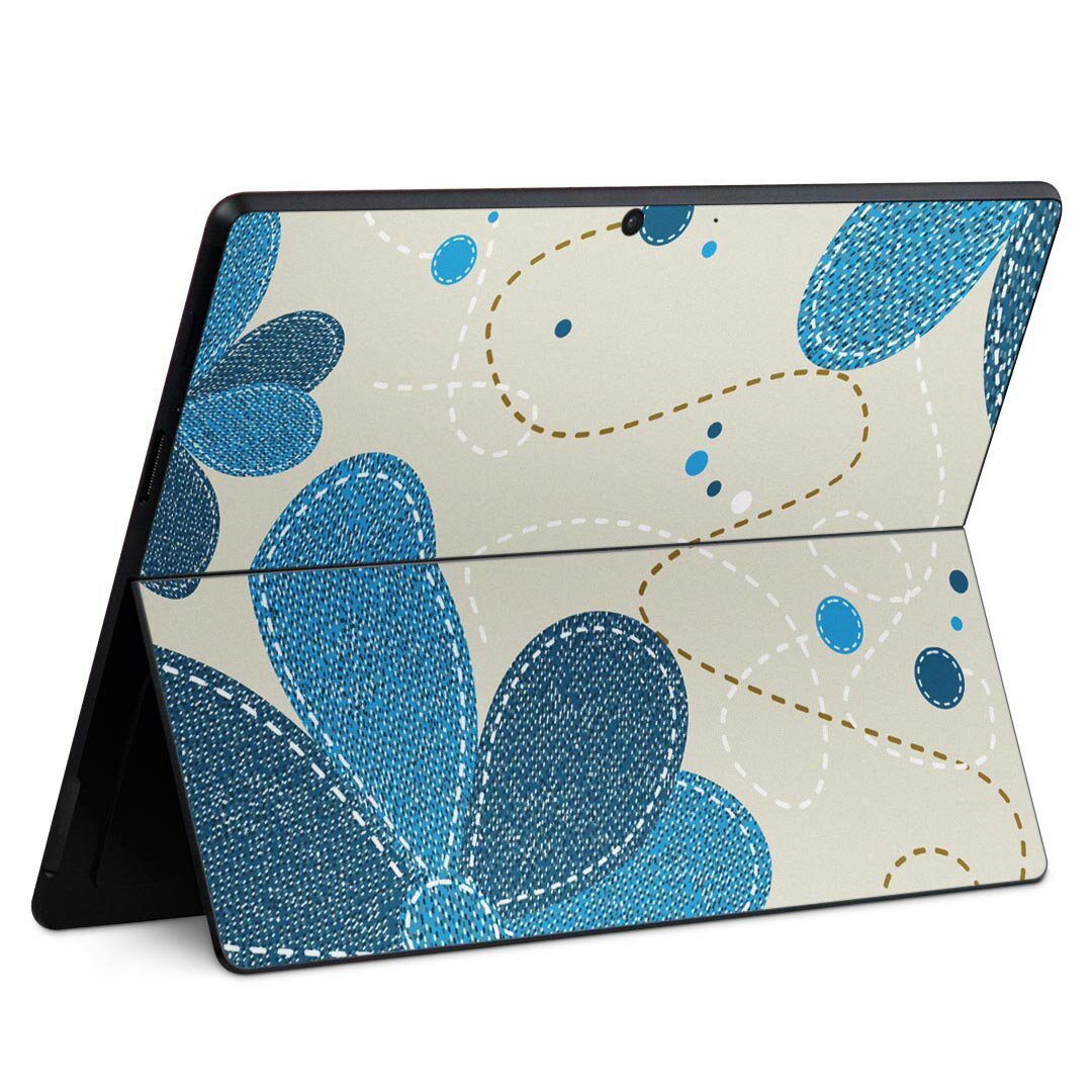 Surface Pro11(2024) / Pro10(for Business) / Pro9(2022) 共通対応 背面 保護 デザイン スキンシール Pro8/ProX 各種対応 006711 花