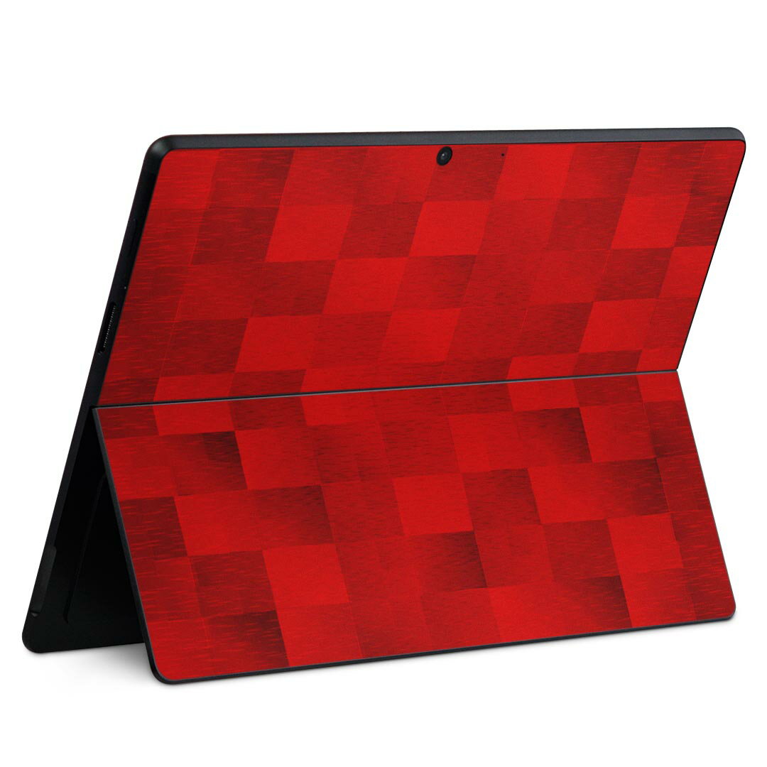 Surface Pro11(2024) / Pro10(for Business) / Pro9(2022) 共通対応 背面 保護 デザイン スキンシール Pro8/ProX 各種対応 006762 赤 レッド 模様