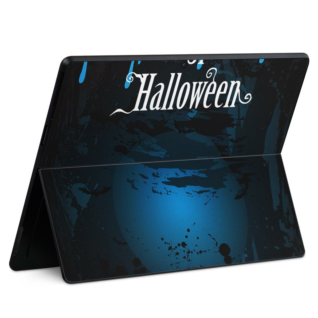 Surface Pro 9 Surface Pro 8 Surface Pro X 用 スキンシール 共通対応 igsticker サーフェス プロ 9 / プロ 8 カバー ケース 　　007355 ハロウィン　青　ブルー　英語　文字