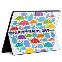 Surface Pro11(2024) / Pro10(for Business) / Pro9(2022) 共通対応 背面 保護 デザイン スキンシール Pro8/ProX 各種対応 008195 カラフル 雨 傘 しずく 雫