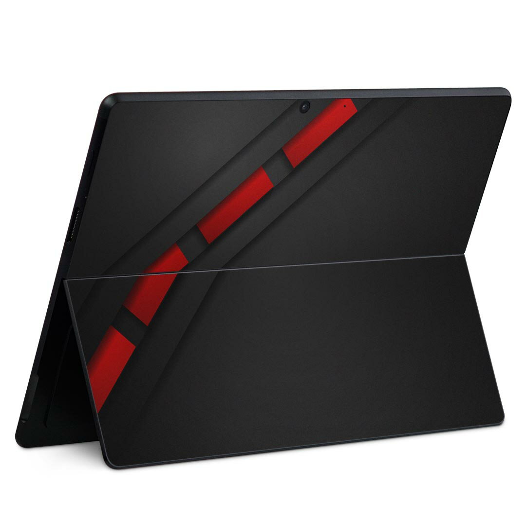 樂天商城 - Surface Pro11(2024) / Pro10(for Business) / Pro9(2022) 共通対応 背面 保護 デザイン スキンシール Pro8/ProX 各種対応 008515 黒 ブラック 赤 レッド 模様