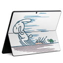 Surface Pro11(2024) / Pro10(for Business) / Pro9(2022) 共通対応 背面 保護 デザイン スキンシール Pro8/ProX 各種対応 008928 うさぎ 亀 イラスト
