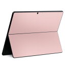 Surface Pro11(2024) / Pro10(for Business) / Pro9(2022) 共通対応 背面 保護 デザイン スキンシール Pro8/ProX 各種対応 008987 シンプル 無地 ピンク