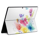 Surface Pro11(2024) / Pro10(for Business) / Pro9(2022) 共通対応 背面 保護 デザイン スキンシール Pro8/ProX 各種対応 009514 水彩 カラフル