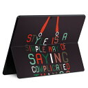 Surface Pro11(2024) / Pro10(for Business) / Pro9(2022) 共通対応 背面 保護 デザイン スキンシール Pro8/ProX 各種対応 009735 おしゃれ 英語 黒