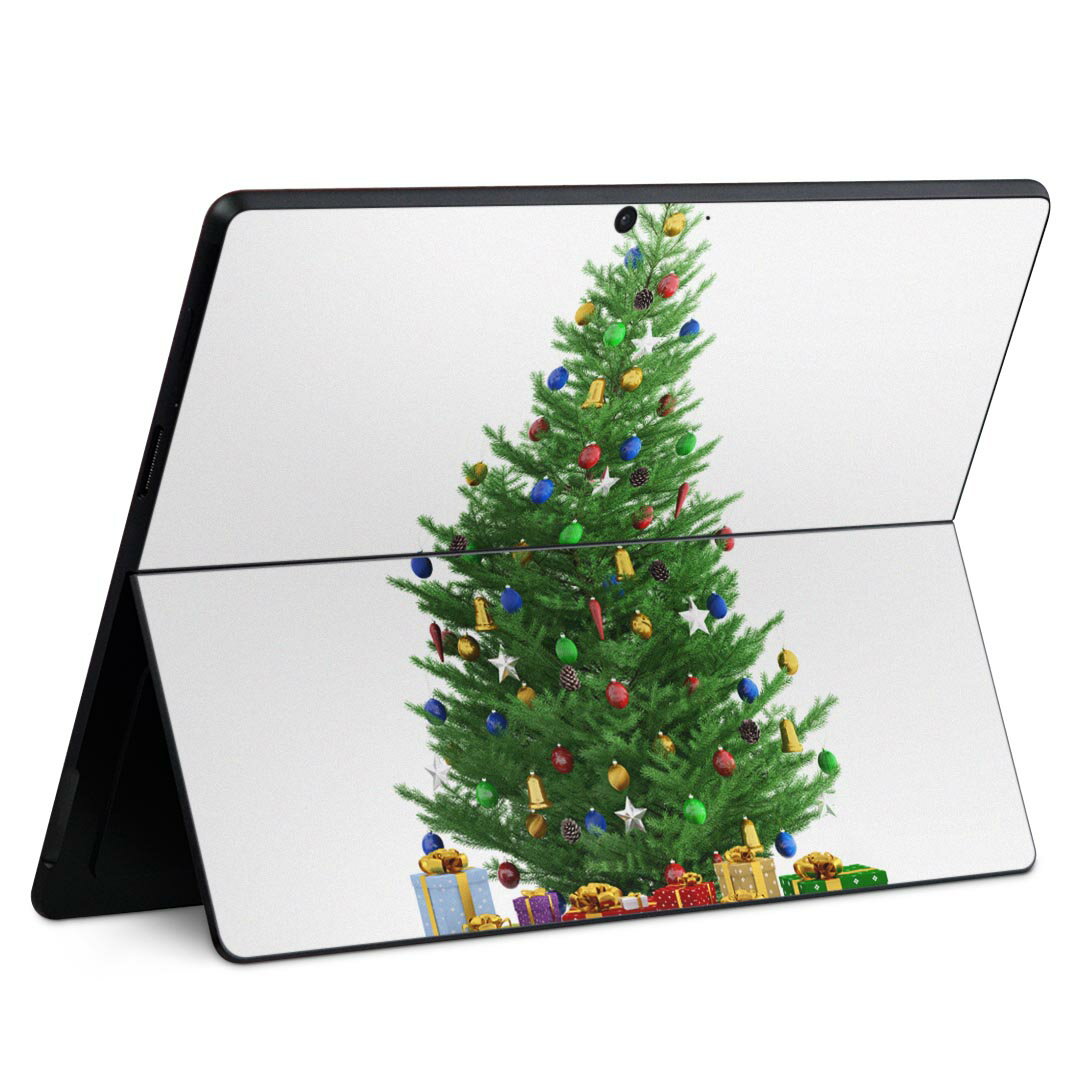 Surface Pro11(2024) / Pro10(for Business) / Pro9(2022) 共通対応 背面 保護 デザイン スキンシール Pro8/ProX 各種対応 009987 クリスマス ツリー プレゼント