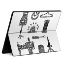 Surface Pro11(2024) / Pro10(for Business) / Pro9(2022) 共通対応 背面 保護 デザイン スキンシール Pro8/ProX 各種対応 010005 おしゃれ アンティーク レトロ