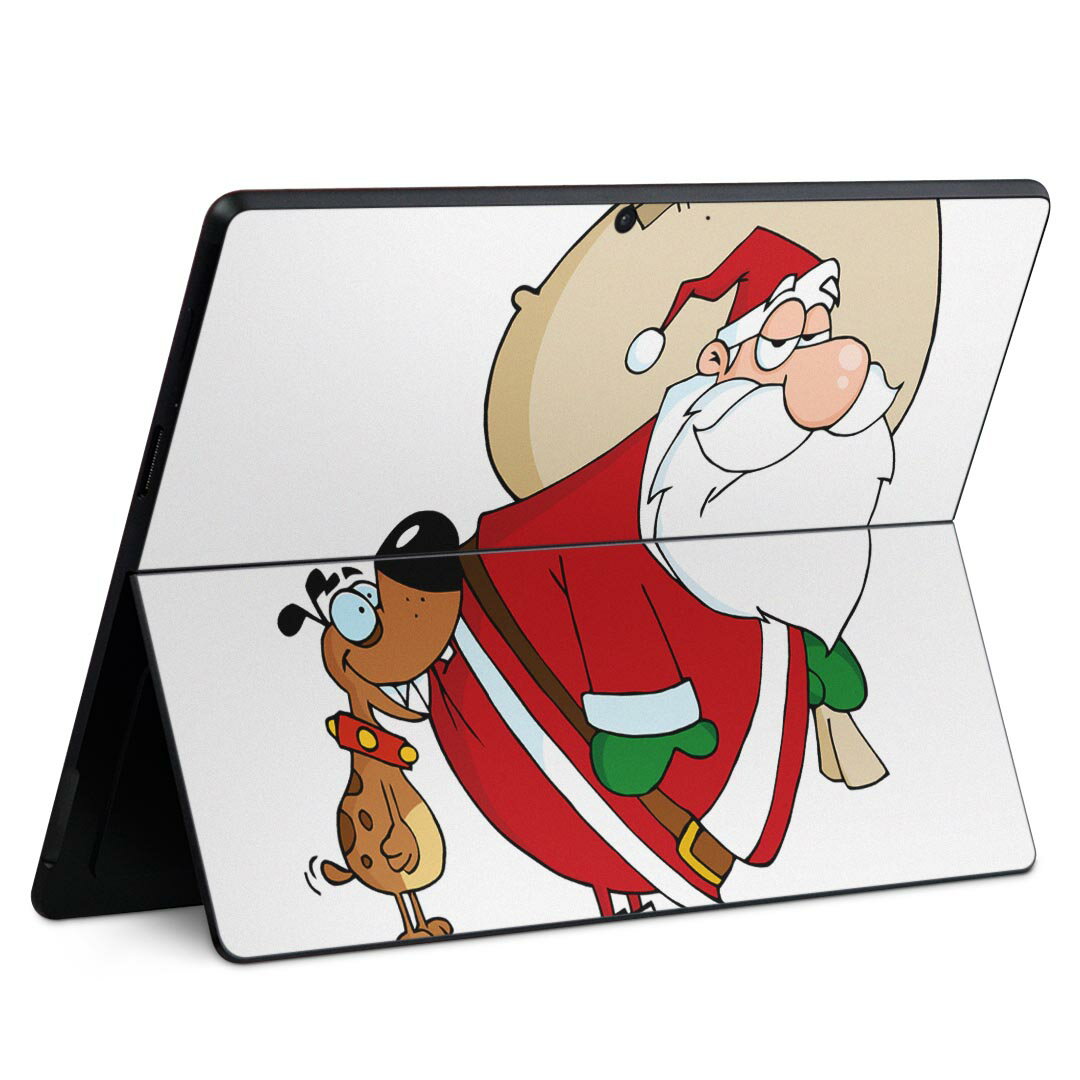 Surface Pro11(2024) / Pro10(for Business) / Pro9(2022) 共通対応 背面 保護 デザイン スキンシール Pro8/ProX 各種対応 010068 クリスマス サンタ キャラクター