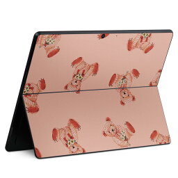 Surface Pro 9 Surface Pro 8 Surface Pro X 用 スキンシール 共通対応 igsticker サーフェス プロ 9 / プロ 8 カバー ケース 　　010195 動物　熊　ピンク