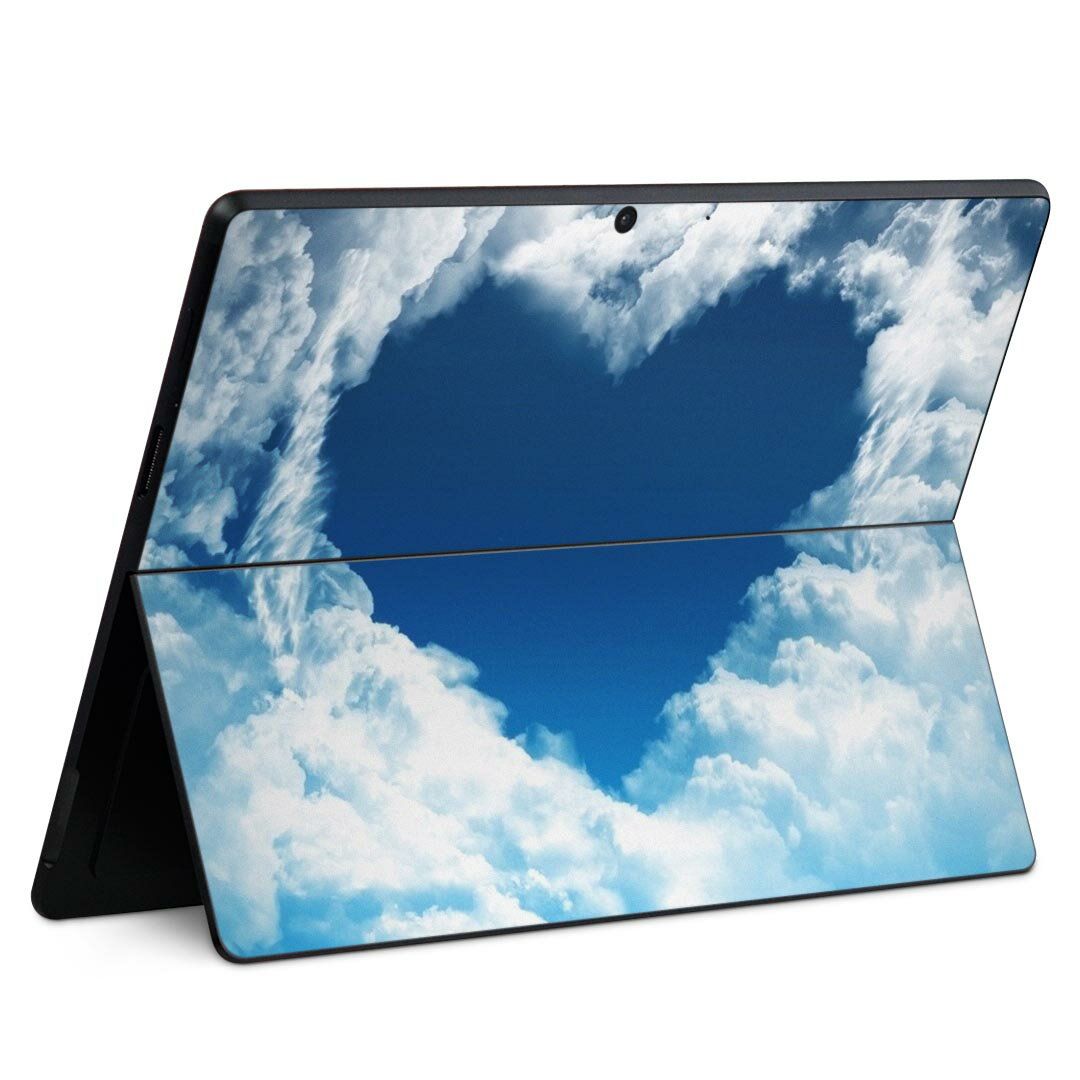 Surface Pro11(2024) / Pro10(for Business) / Pro9(2022) 共通対応 背面 保護 デザイン スキンシール Pro8/ProX 各種対応 010215 空 ハート 雲