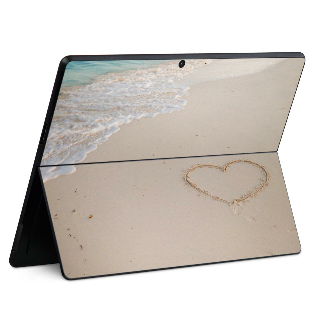 楽天スマコレSurface Pro 9 Surface Pro 8 Surface Pro X 用 スキンシール 共通対応 igsticker サーフェス プロ 9 / プロ 8 カバー ケース 　　010536 海　砂浜　ハート