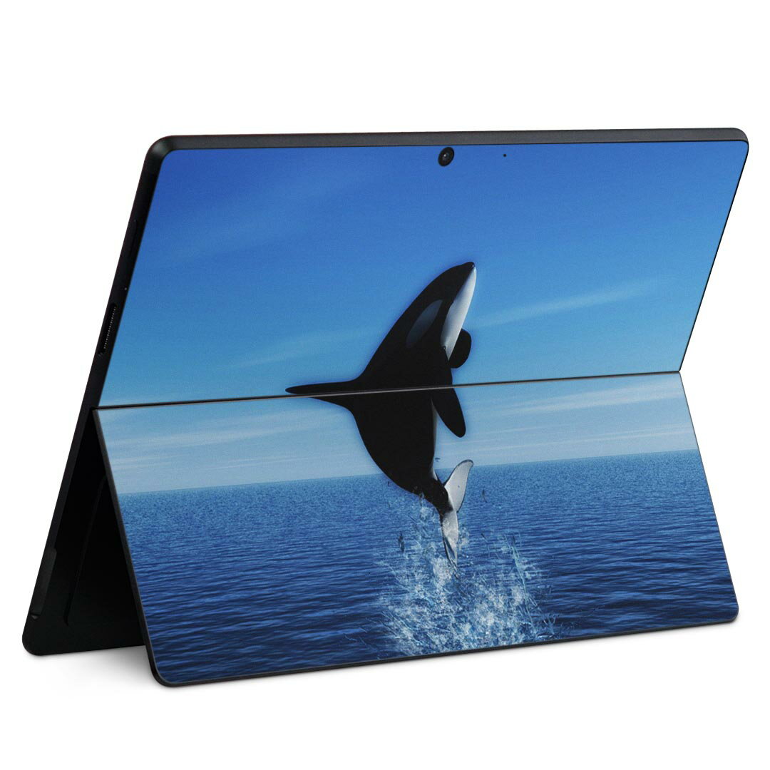 Surface Pro11(2024) / Pro10(for Business) / Pro9(2022) 共通対応 背面 保護 デザイン スキンシール Pro8/ProX 各種対応 010806 シャチ 生き物 海