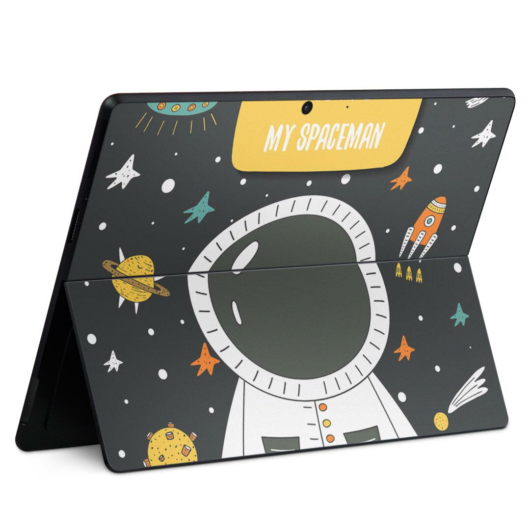 Surface Pro11(2024) / Pro10(for Business) / Pro9(2022) 共通対応 背面 保護 デザイン スキンシール Pro8/ProX 各種対応 011136 宇宙..