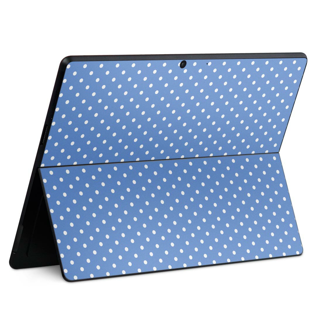 Surface Pro11(2024) / Pro10(for Business) / Pro9(2022) 共通対応 背面 保護 デザイン スキンシール Pro8/ProX 各種対応 011303 水玉 ドット 青