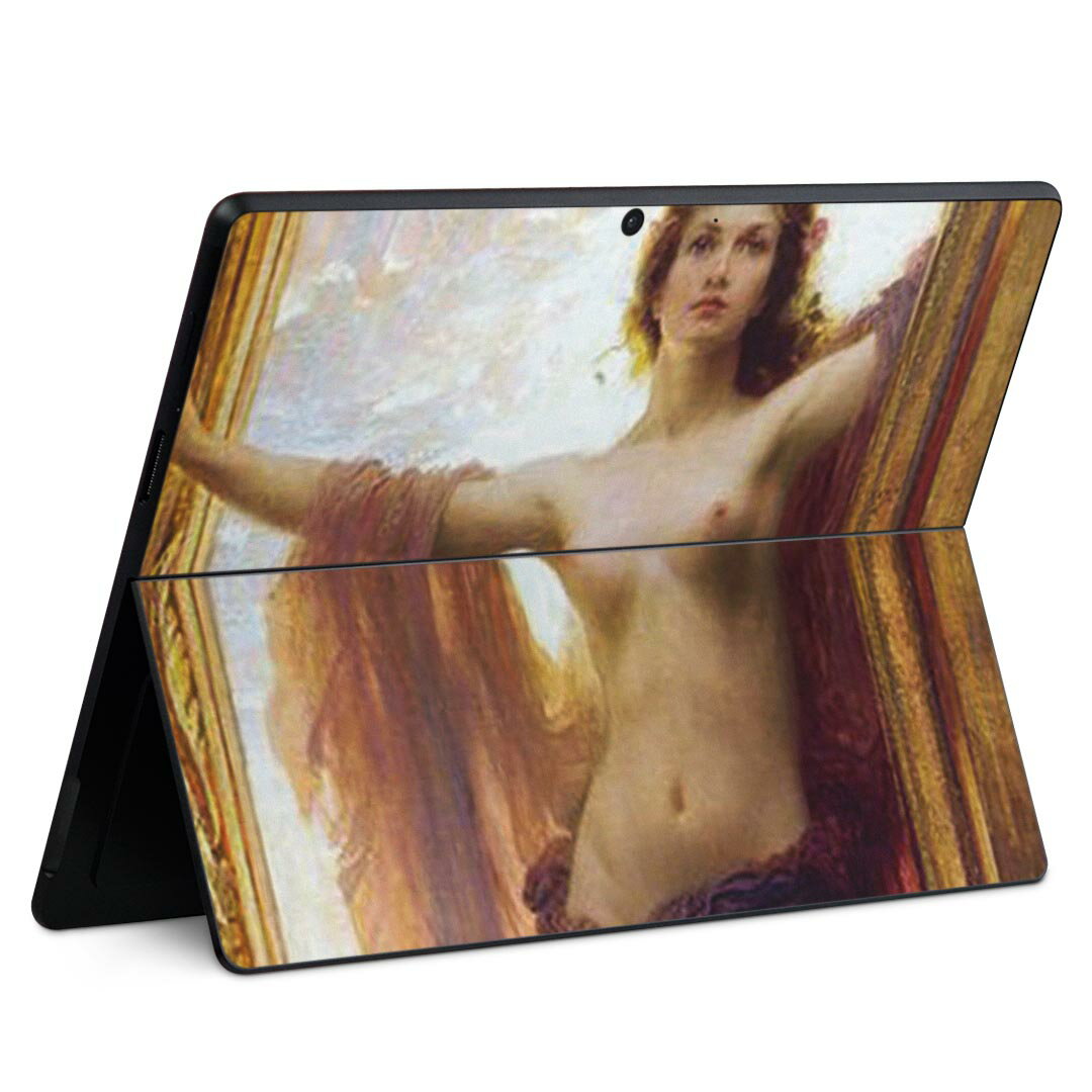 Surface Pro11(2024) / Pro10(for Business) / Pro9(2022) 共通対応 背面 保護 デザイン スキンシール Pro8/ProX 各種対応 011460 イラスト 人物 絵画